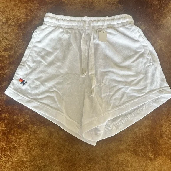 Aviator Nation White Sweatshorts sz small - Picture 2 of 2